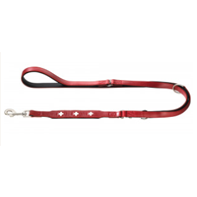 Swiss Training Leather Lead 18/200 Red/Black